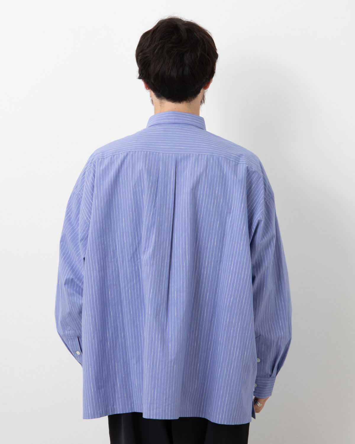 COTTON STRIPE SLIT SHIRT