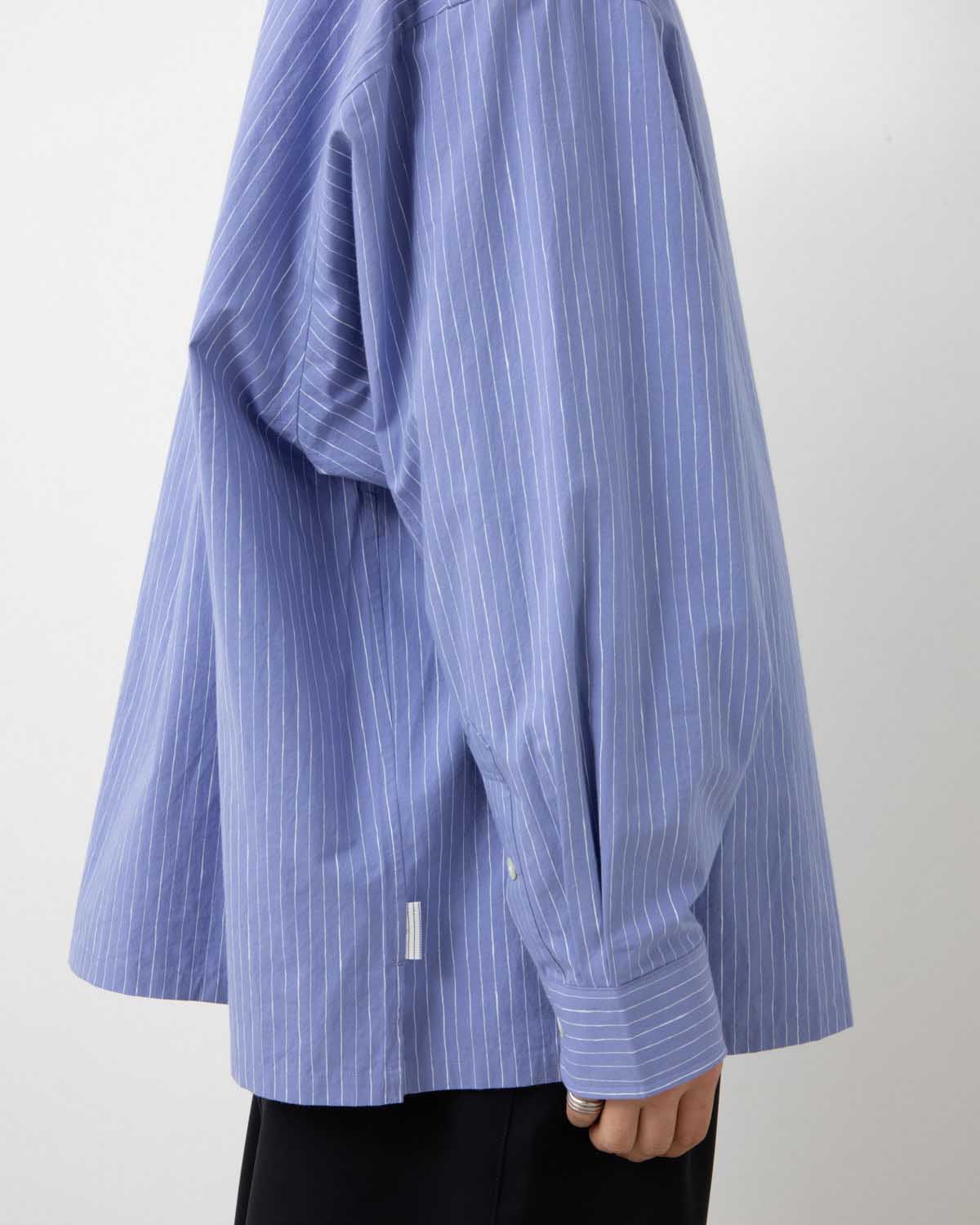 COTTON STRIPE SLIT SHIRT