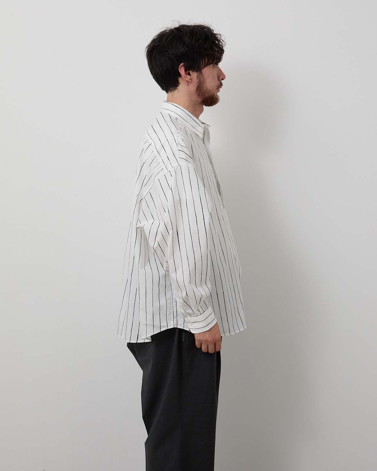 P/C STRIPE PULL OVER SHIRT