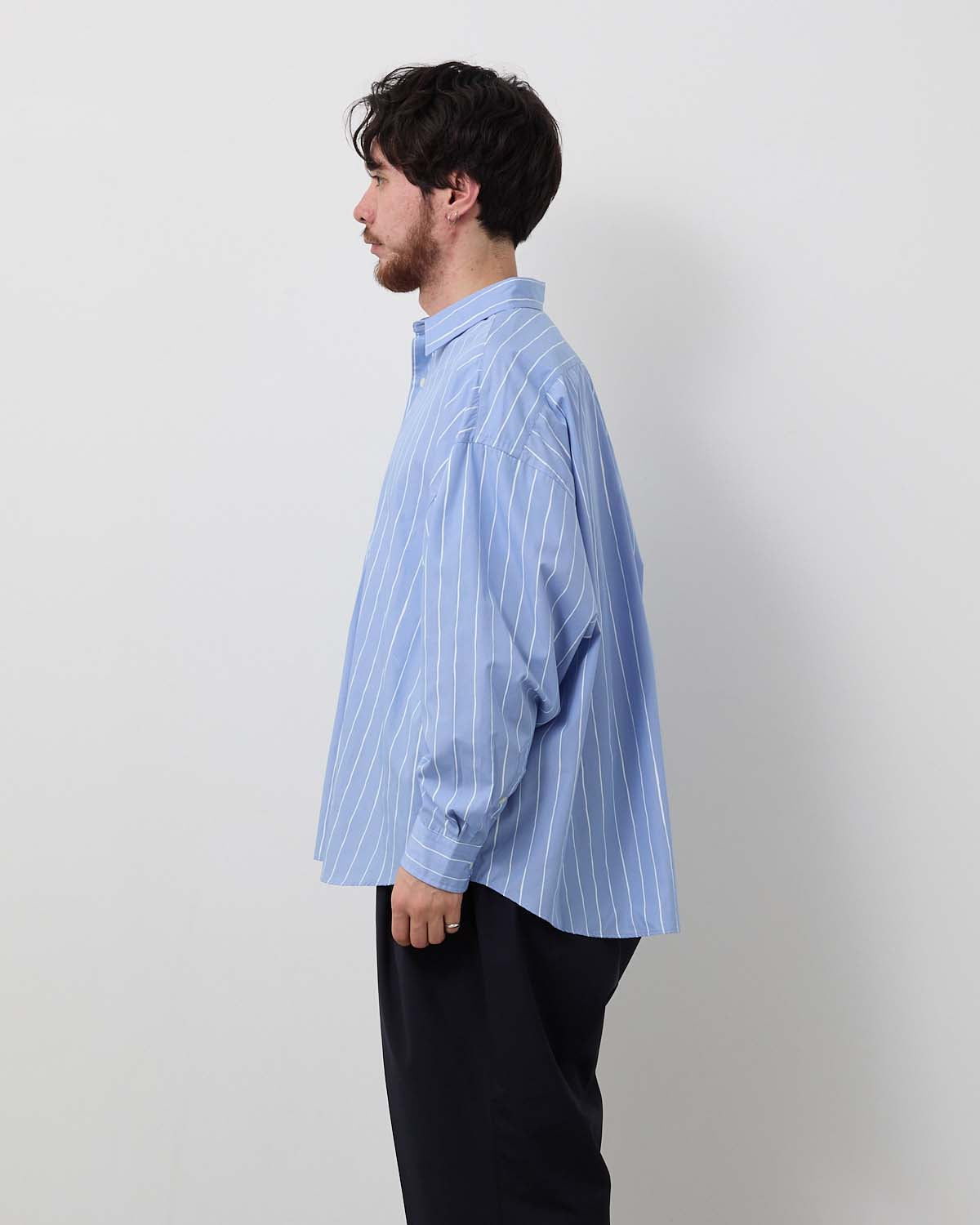 P/C STRIPE PULL OVER SHIRT