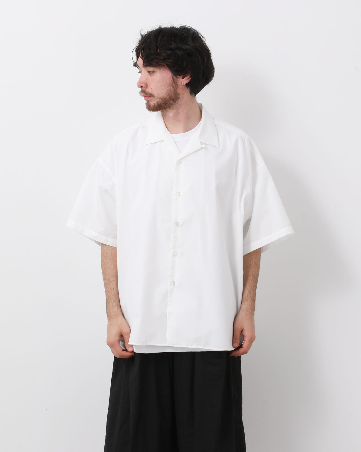 P/C OPEN COLLAR SS SHIRT