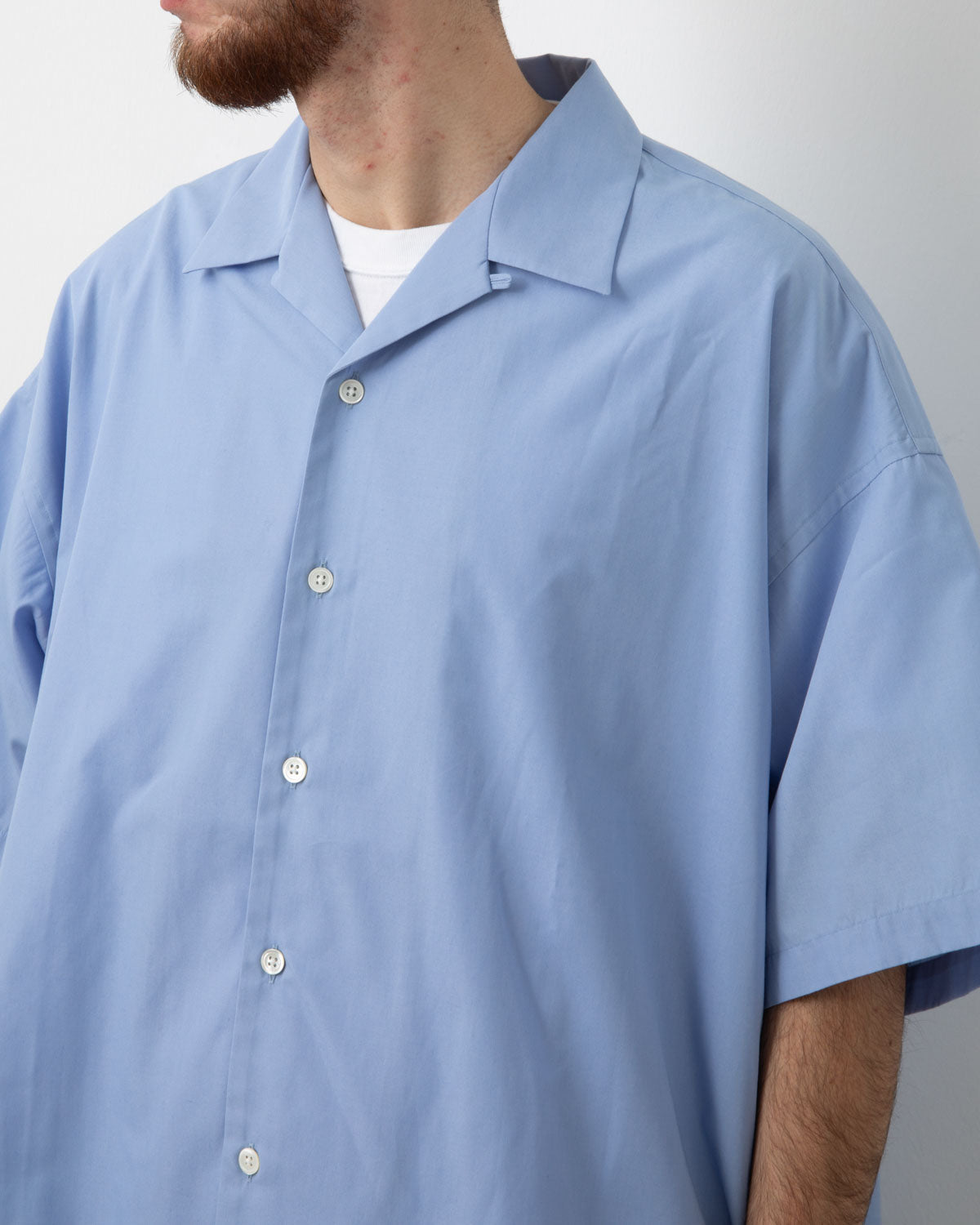 P/C OPEN COLLAR SS SHIRT