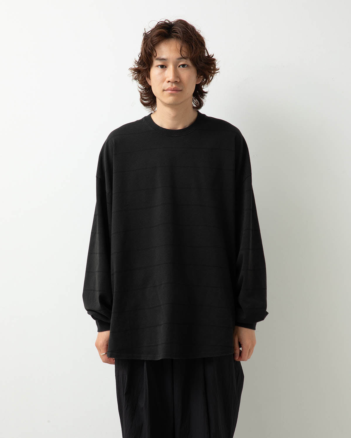 SIDE STRIPE SUPER BIG LS TEE (DISCHARGED)