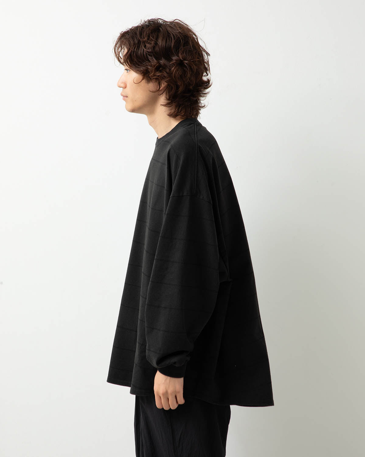 SIDE STRIPE SUPER BIG LS TEE (DISCHARGED)