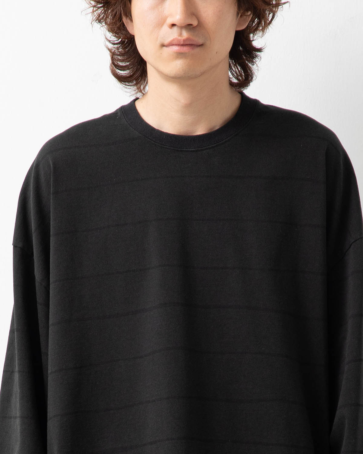 SIDE STRIPE SUPER BIG LS TEE (DISCHARGED)