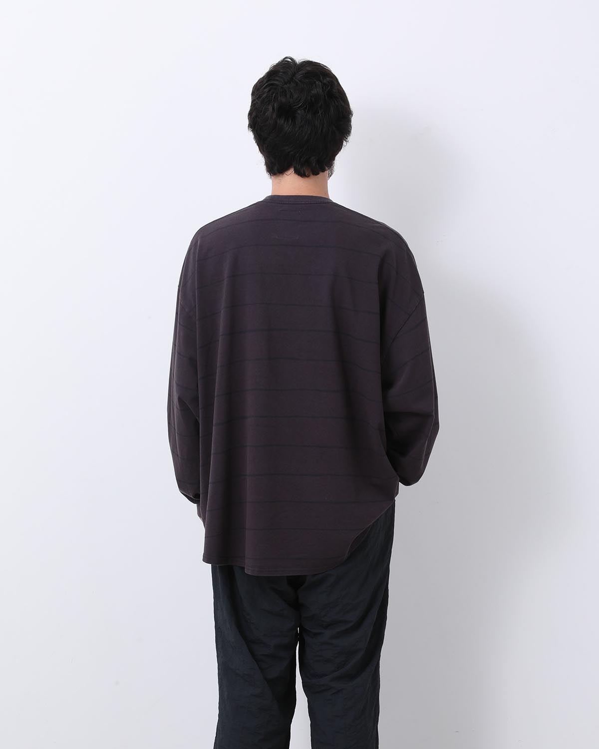 SIDE STRIPE SUPER BIG LS TEE (DISCHARGED)