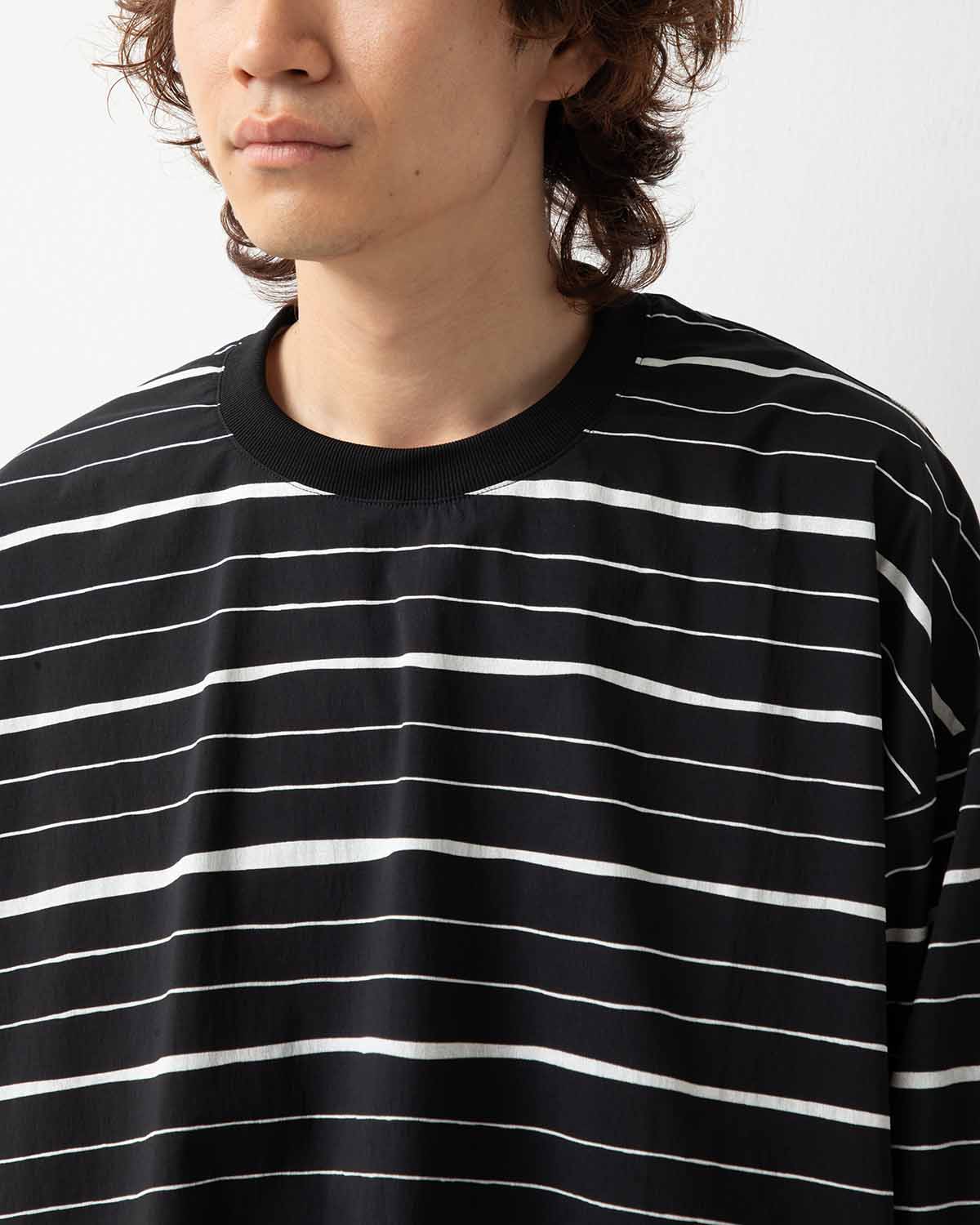 SUPER BIG MIX STRIPE LS NYLON TEE