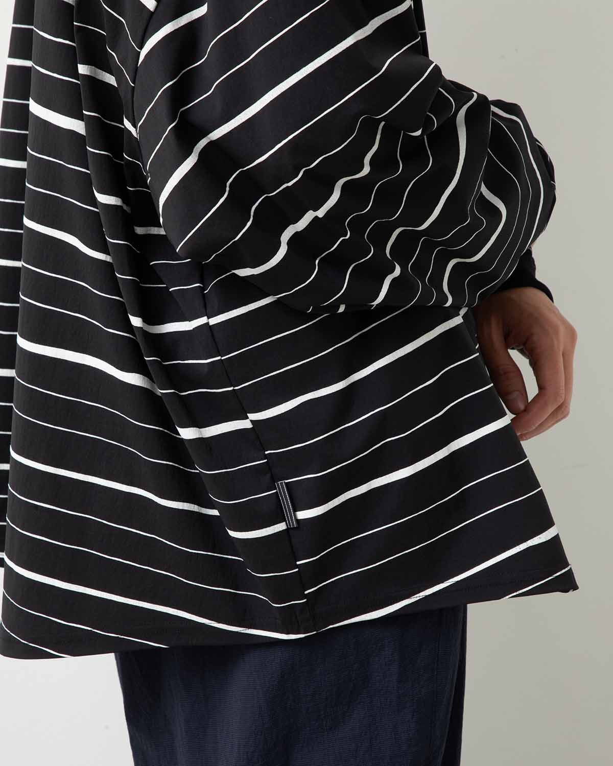 SUPER BIG MIX STRIPE LS NYLON TEE