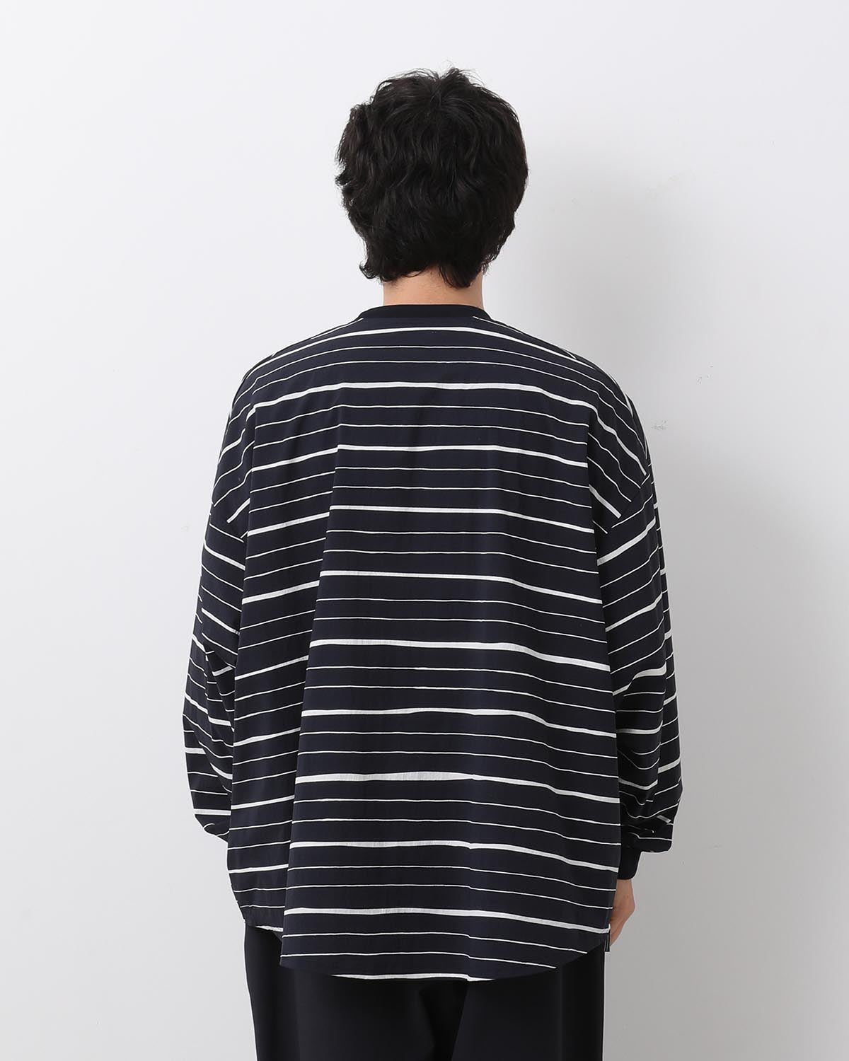SUPER BIG MIX STRIPE LS NYLON TEE