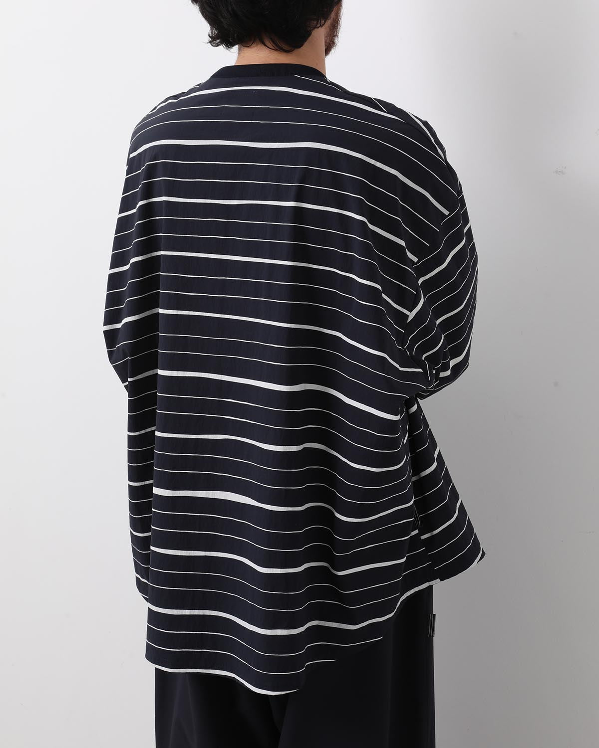 SUPER BIG MIX STRIPE LS NYLON TEE