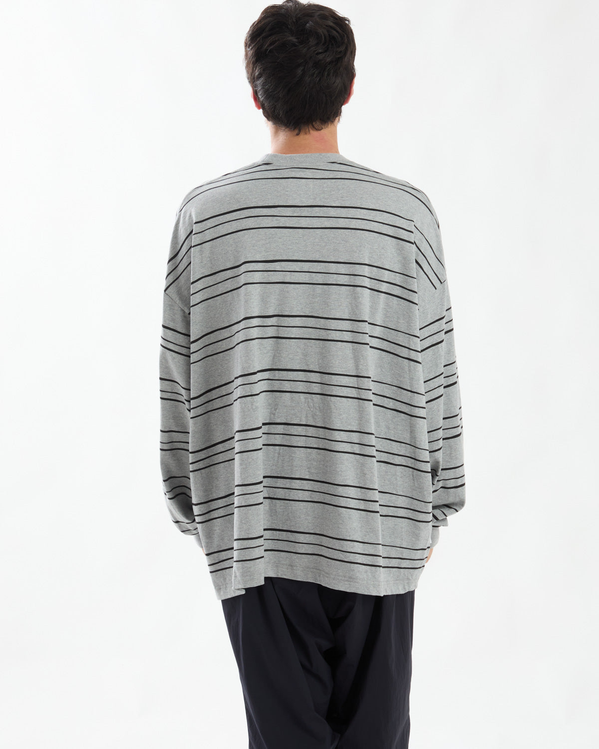 SUPER BIG LS TEE (MULTI STRIPE)
