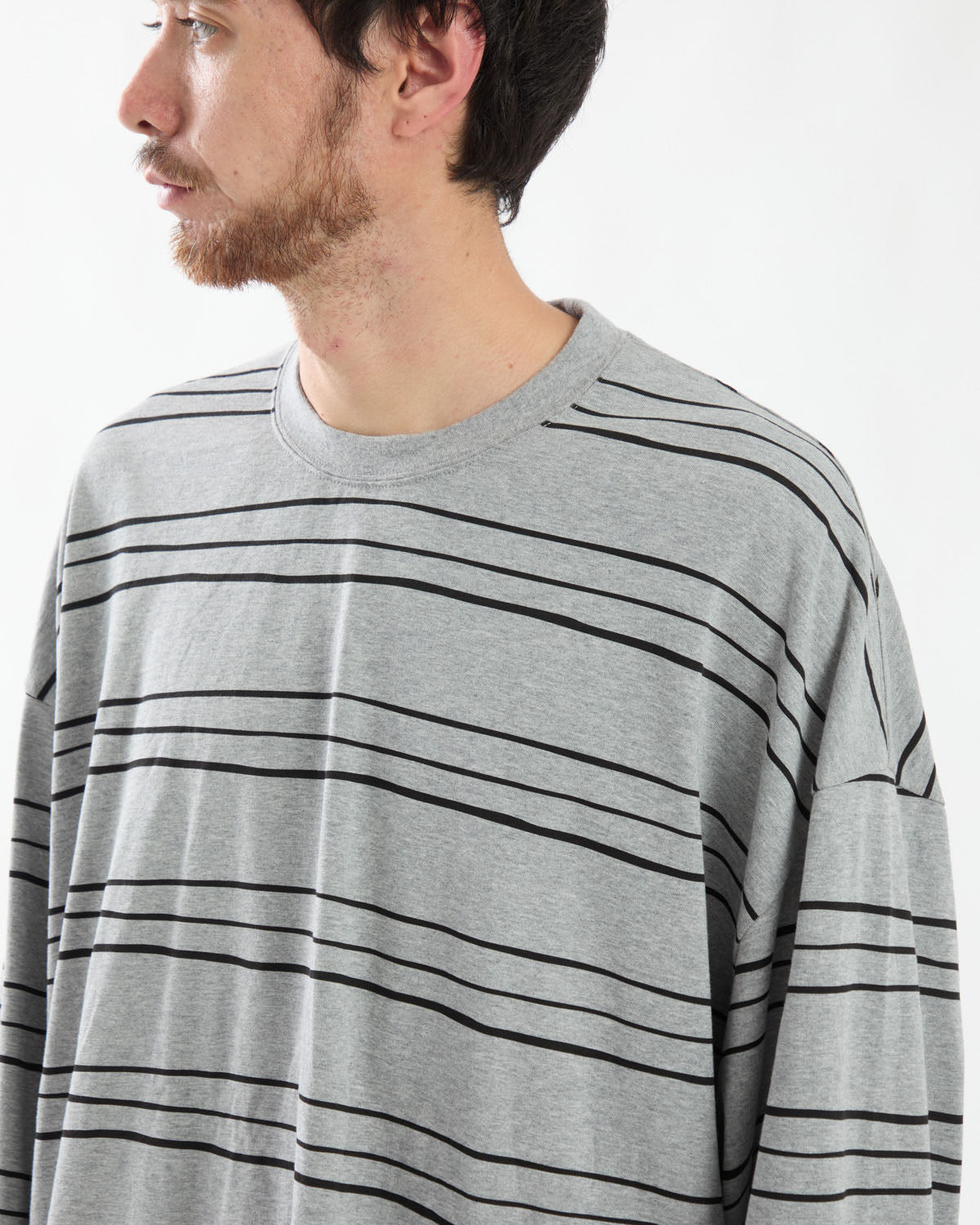 SUPER BIG LS TEE (MULTI STRIPE)