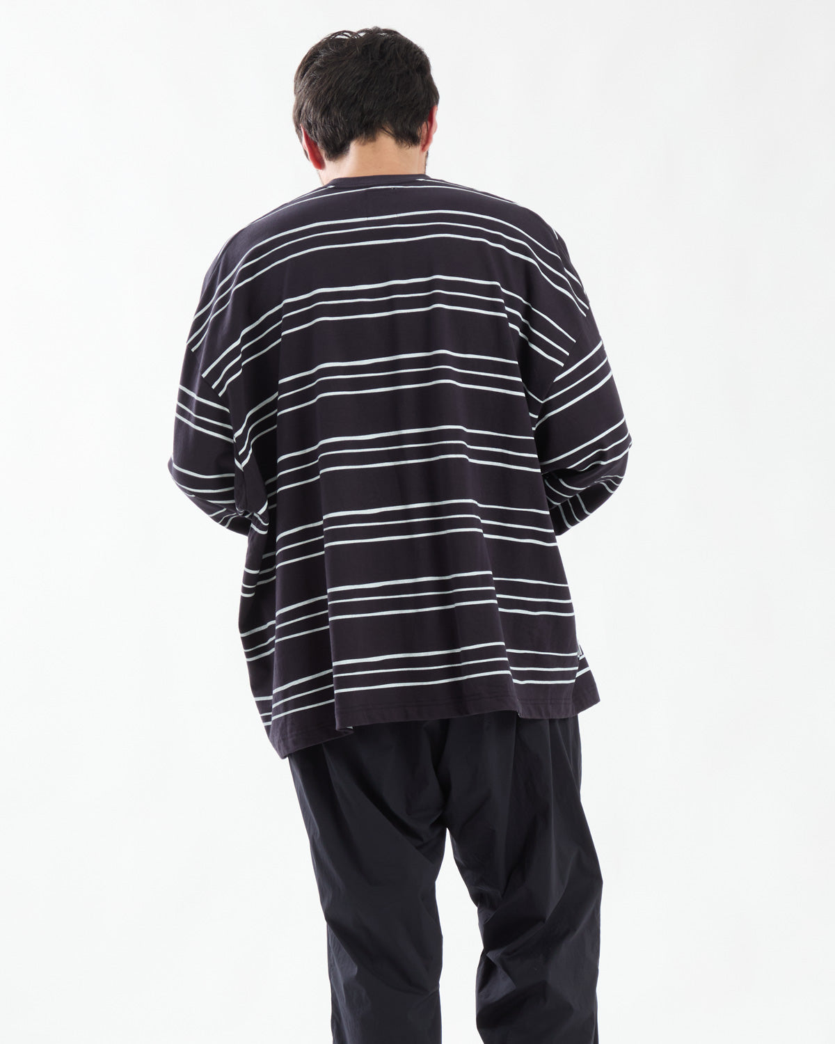 SUPER BIG LS TEE (MULTI STRIPE)