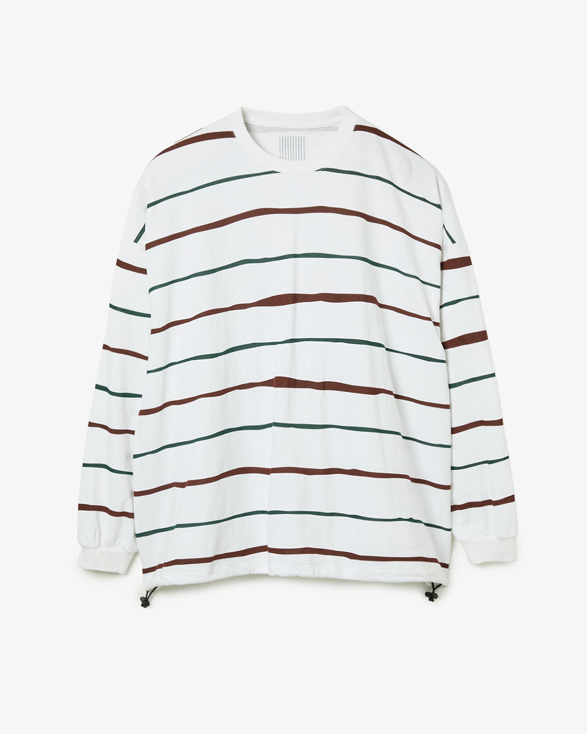 SUPER BIG STRIPE LS TEE (W/DRAWSTRINGS)
