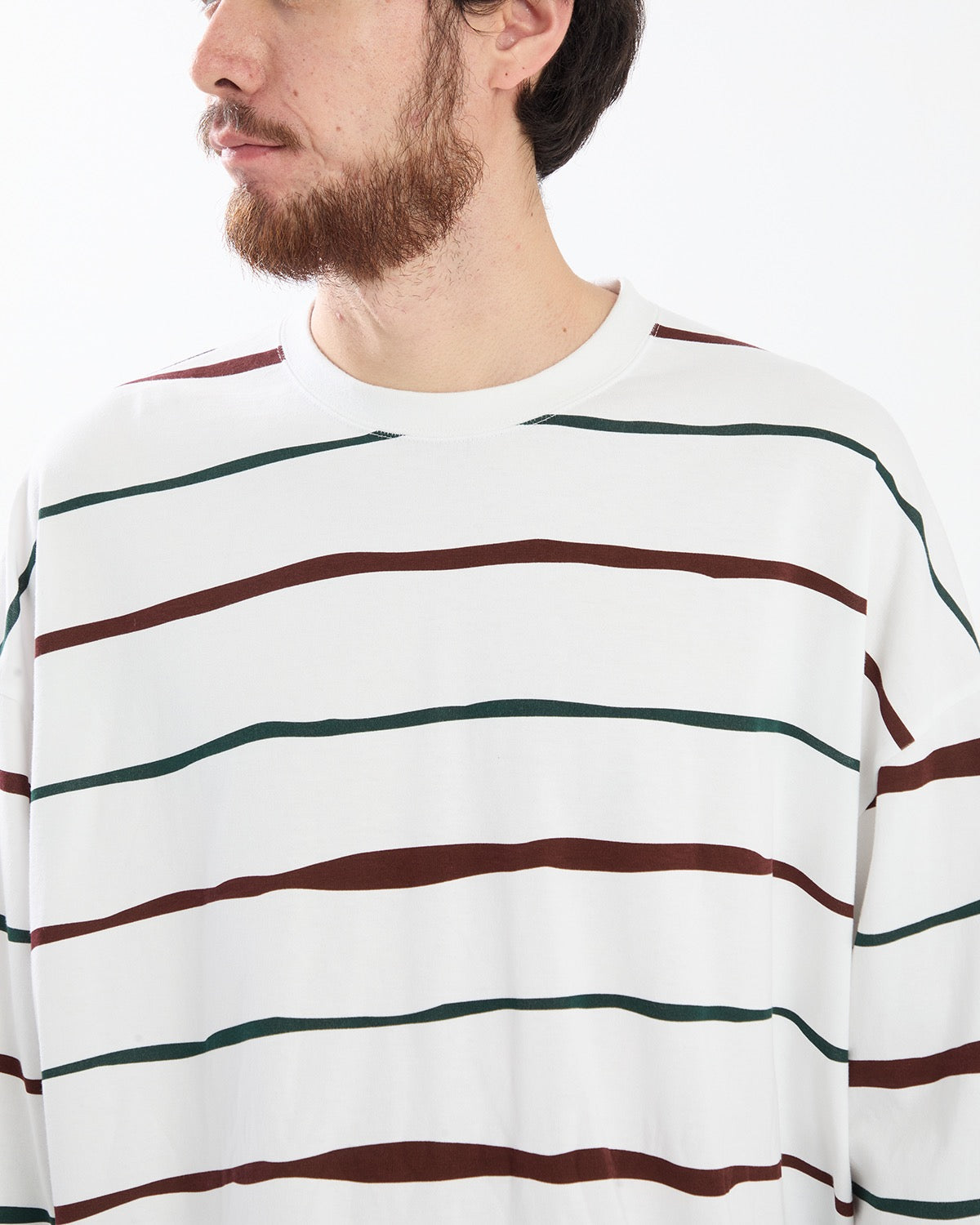 SUPER BIG STRIPE LS TEE (W/DRAWSTRINGS)