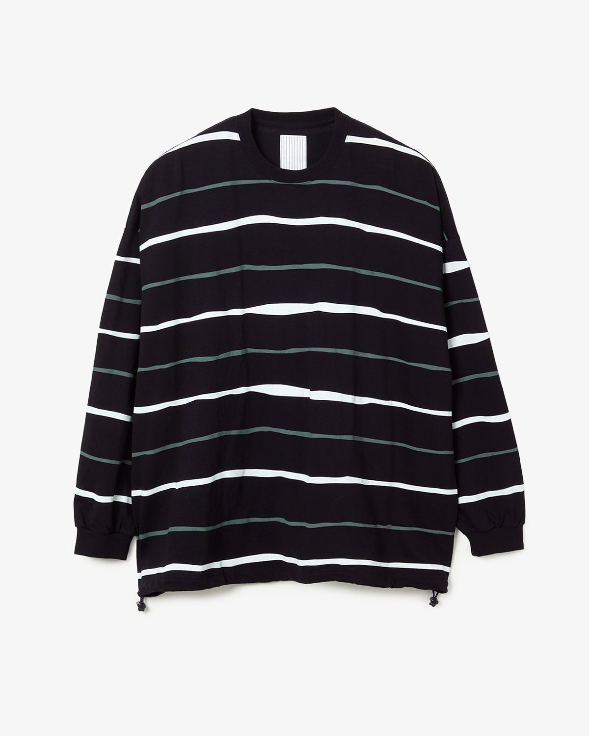 SUPER BIG STRIPE LS TEE (W/DRAWSTRINGS)