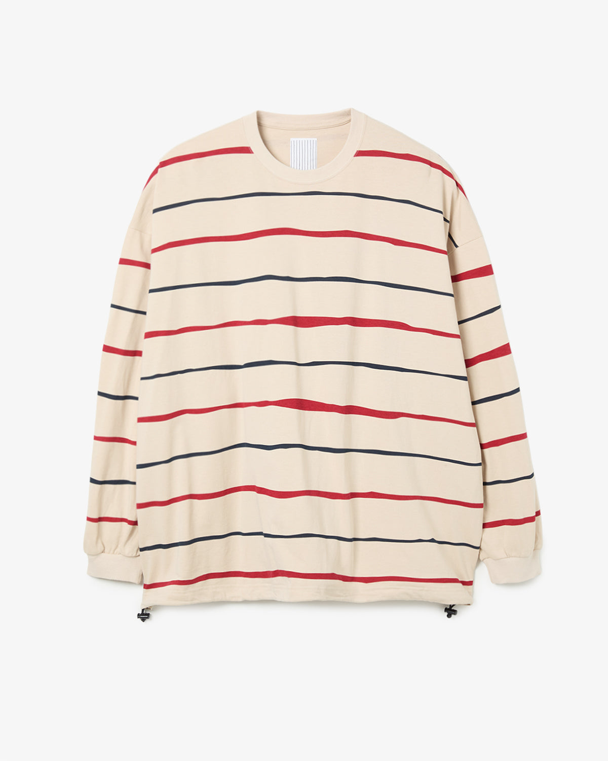 SUPER BIG STRIPE LS TEE (W/DRAWSTRINGS)