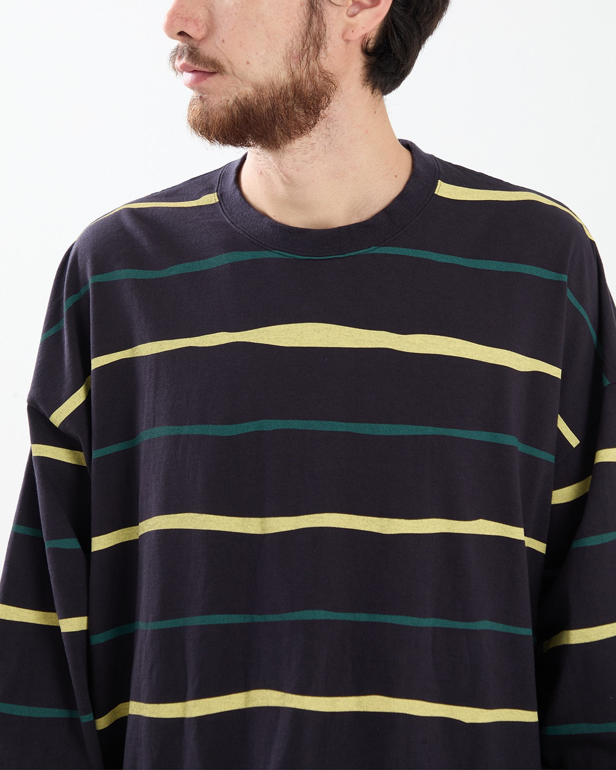 SUPER BIG STRIPE LS TEE (W/DRAWSTRINGS)