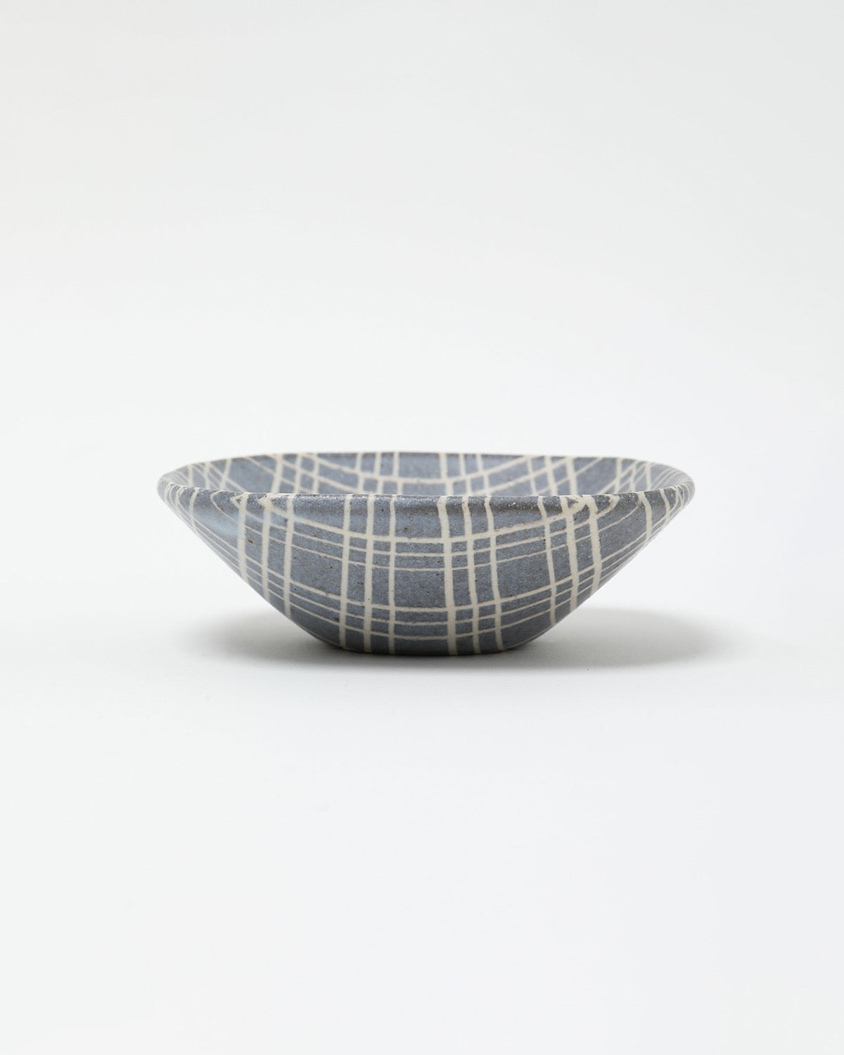 SQUARE BOWL - CHECK INDIGO