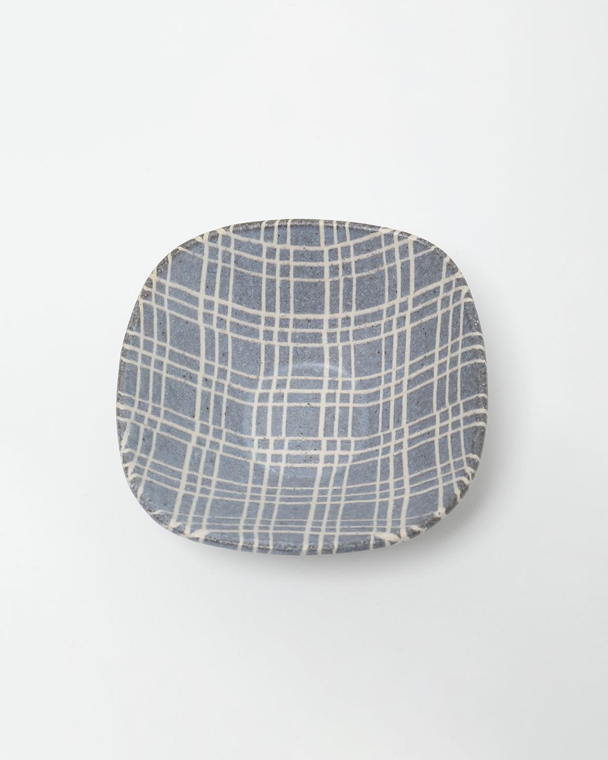 SQUARE BOWL - CHECK INDIGO