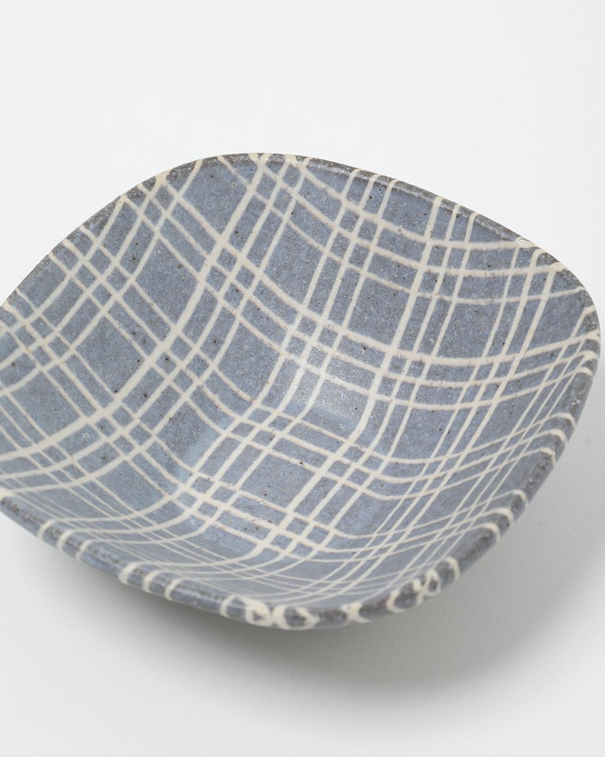 SQUARE BOWL - CHECK INDIGO
