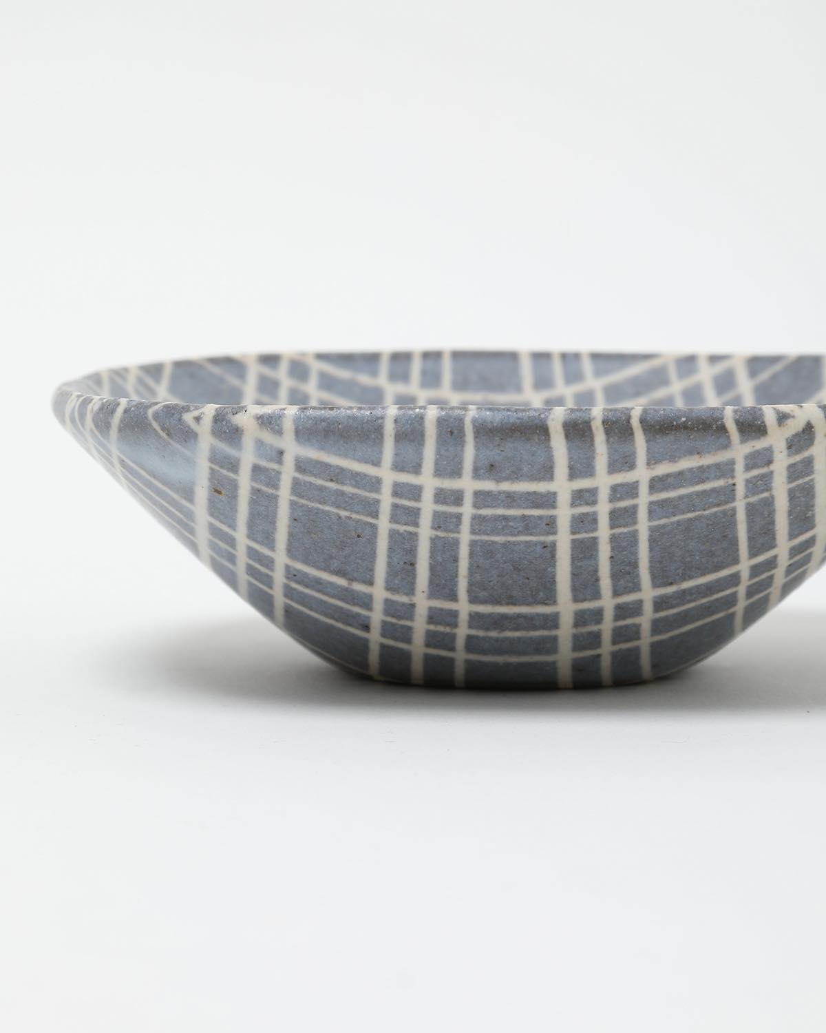 SQUARE BOWL - CHECK INDIGO