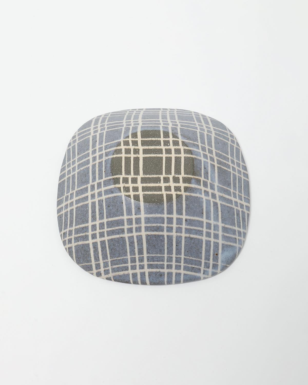 SQUARE BOWL - CHECK INDIGO