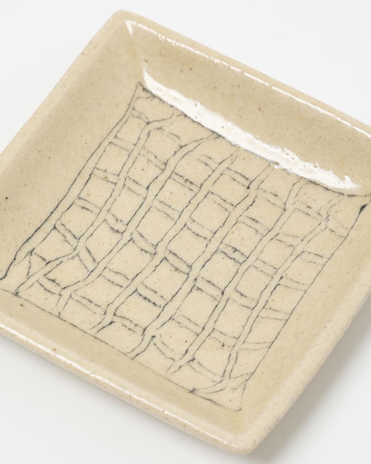 SQUARE SMALL PLATE – MANUSCRIPT PAPER