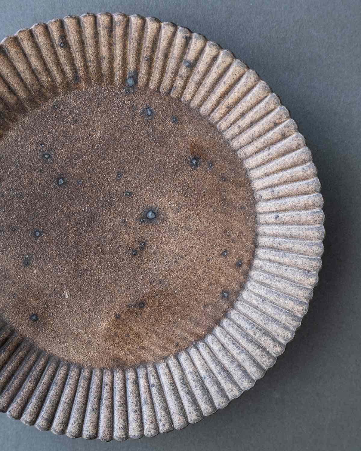 しのぎ茶 4寸皿
