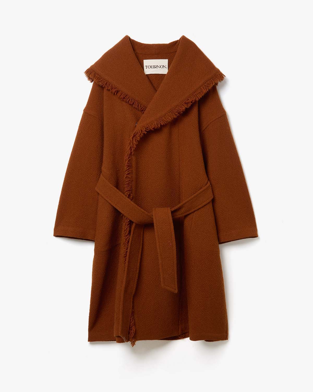 WOOL HAIRLINE ROBE COAT