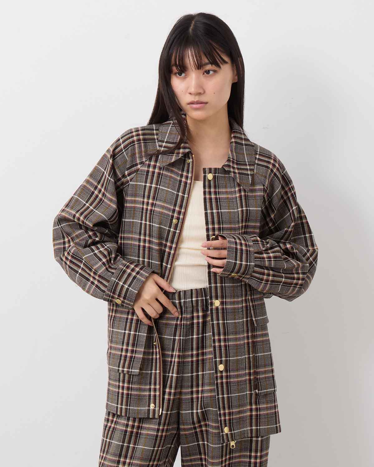 TRADITINAL PLAID BLOUSON