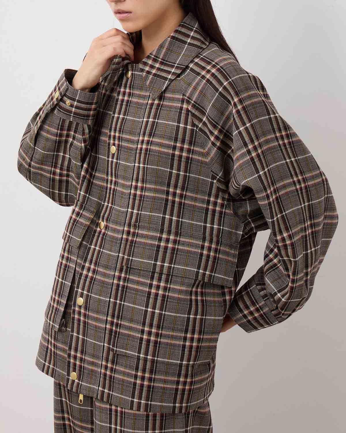TRADITINAL PLAID BLOUSON