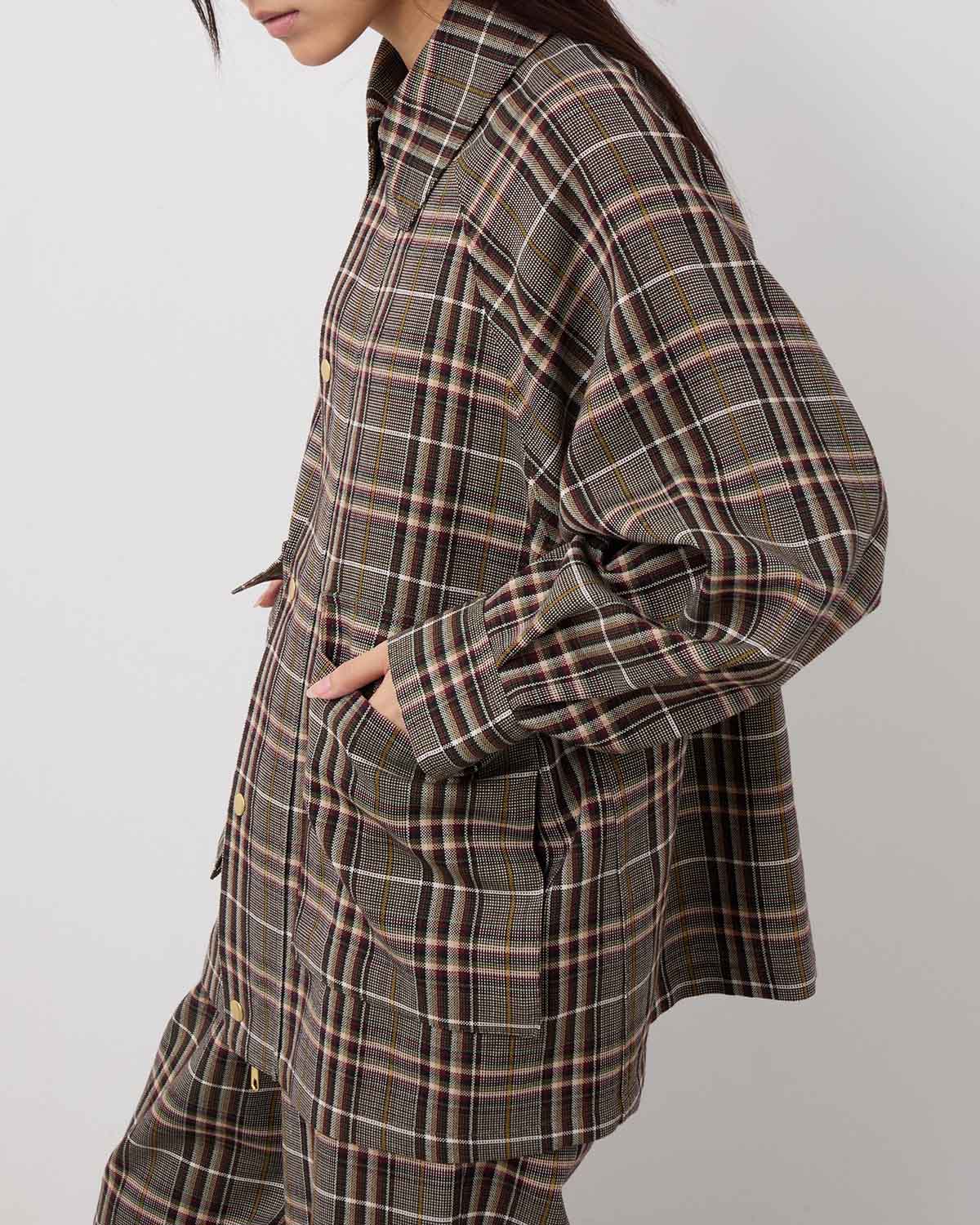 TRADITINAL PLAID BLOUSON