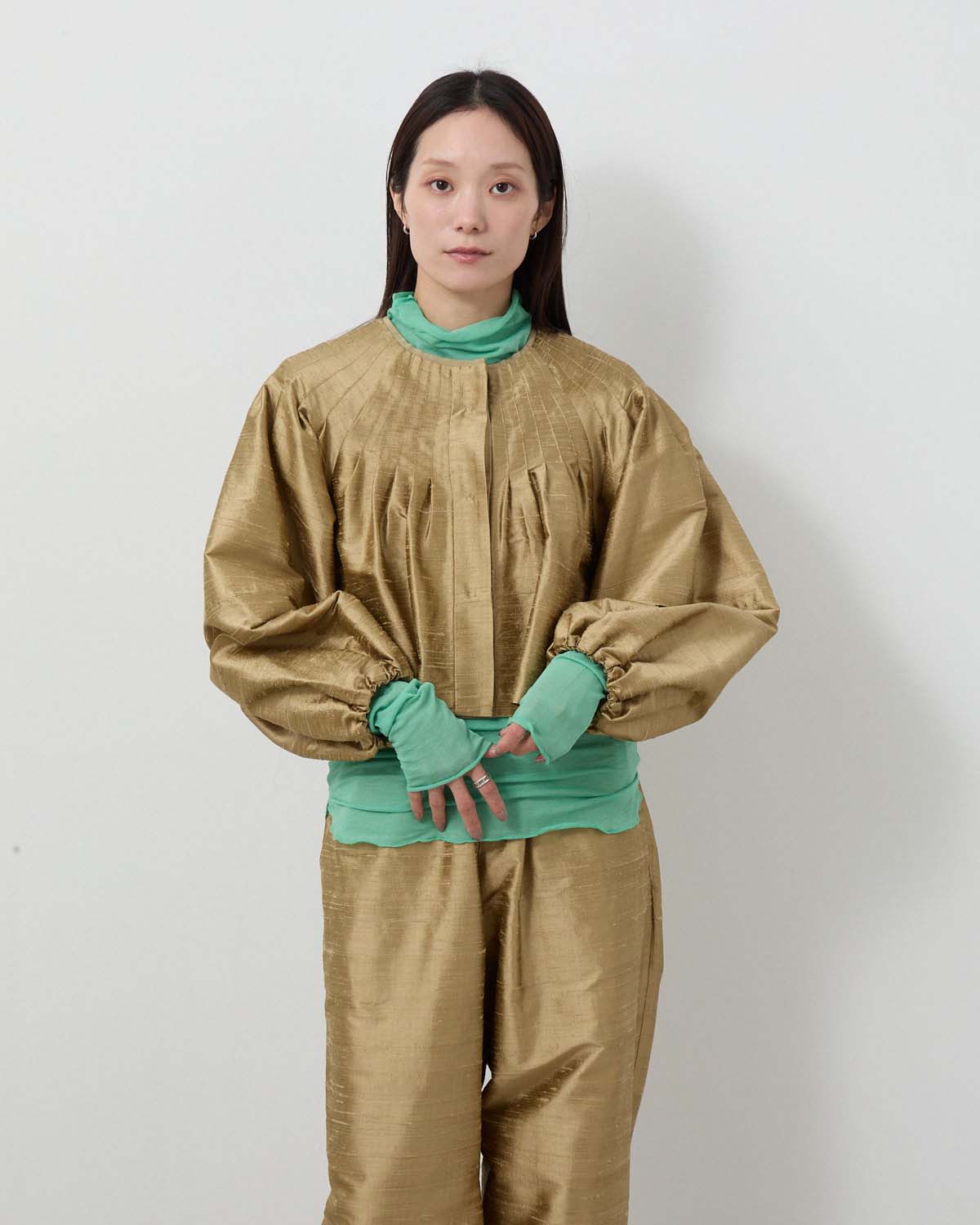 HANDWOVEN SILK CROPPED JK