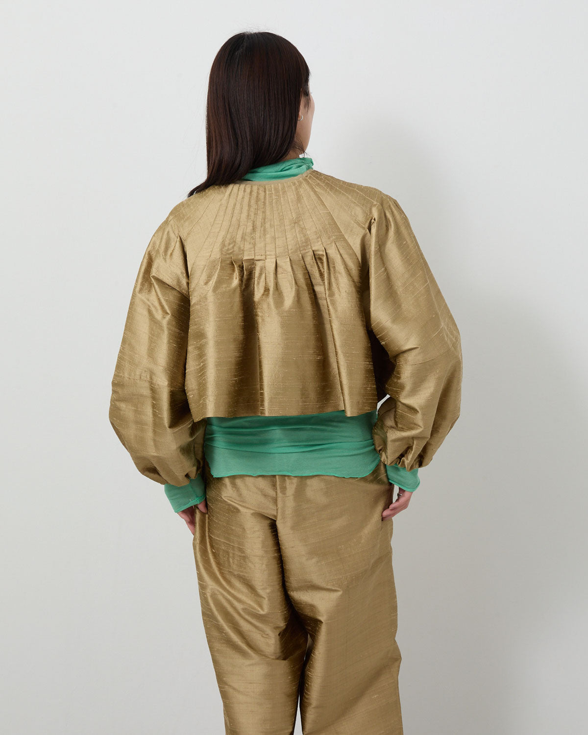 HANDWOVEN SILK CROPPED JK