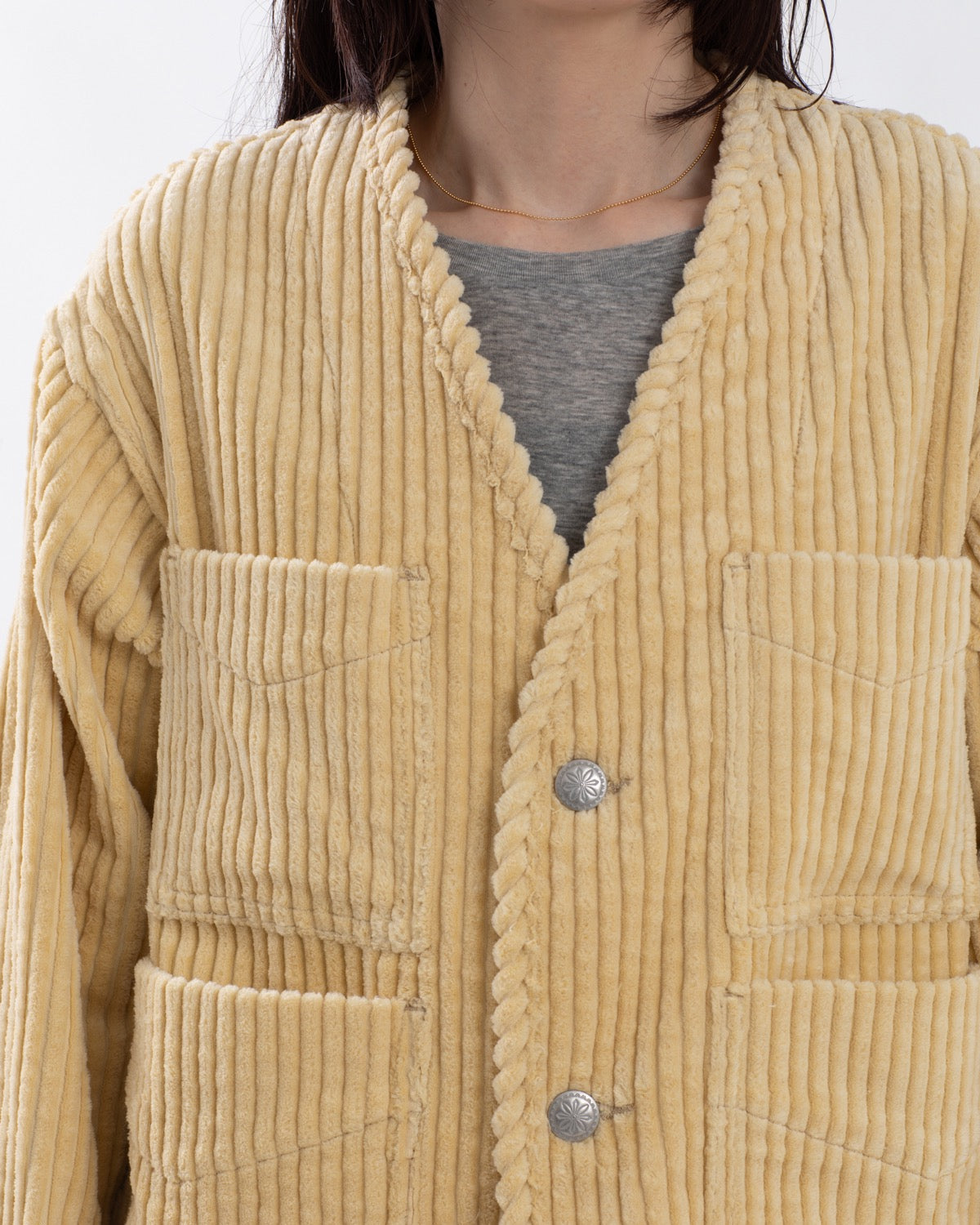 CORDUROY V-NECK JK
