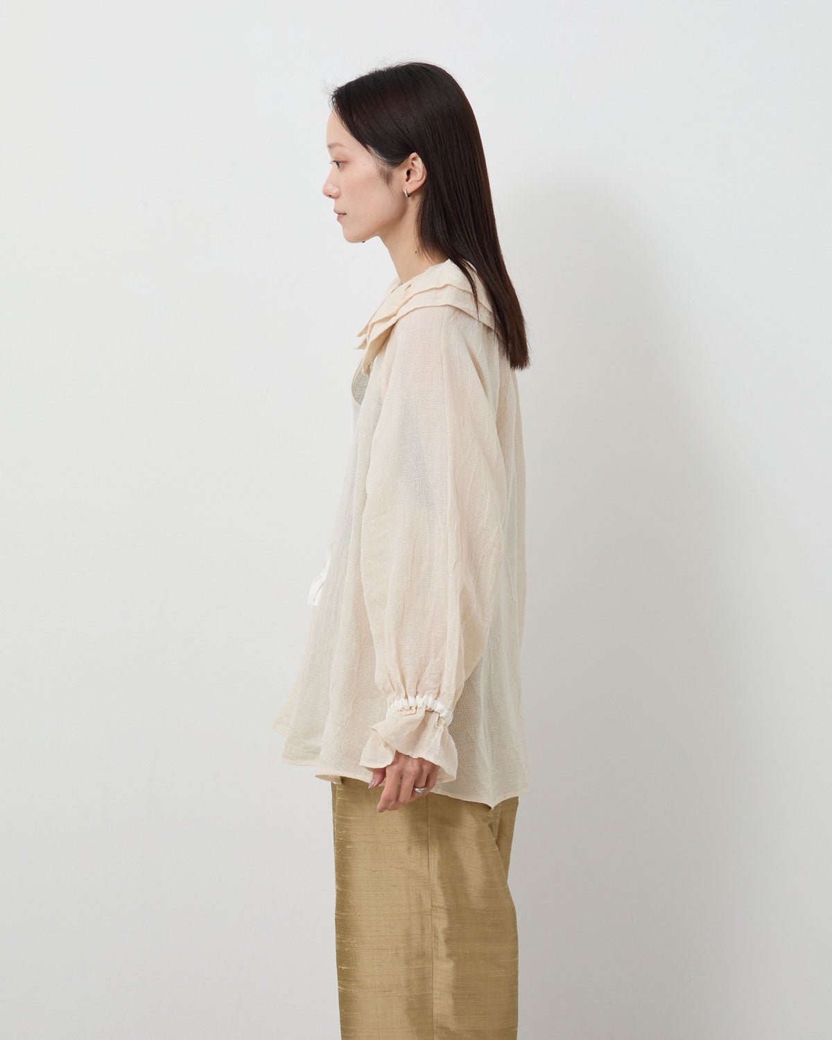 C/L MESH DOUBLE COLLAR BL