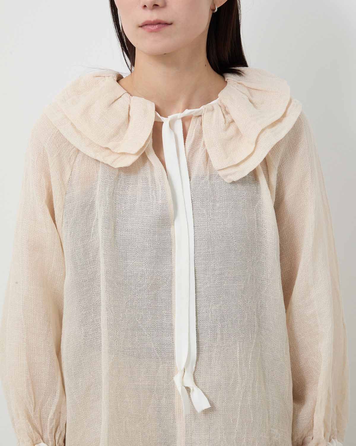 C/L MESH DOUBLE COLLAR BL