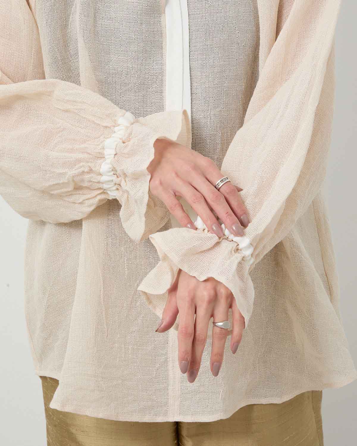 C/L MESH DOUBLE COLLAR BL