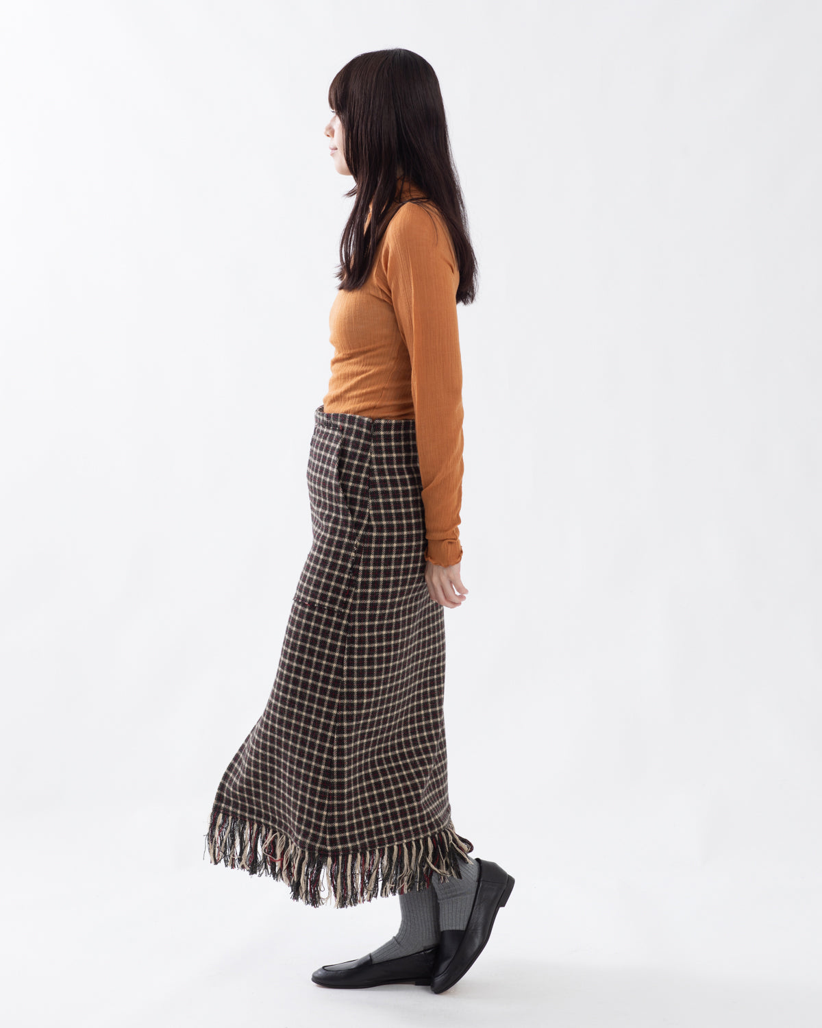 TARTAN PLAID FRINGE SK