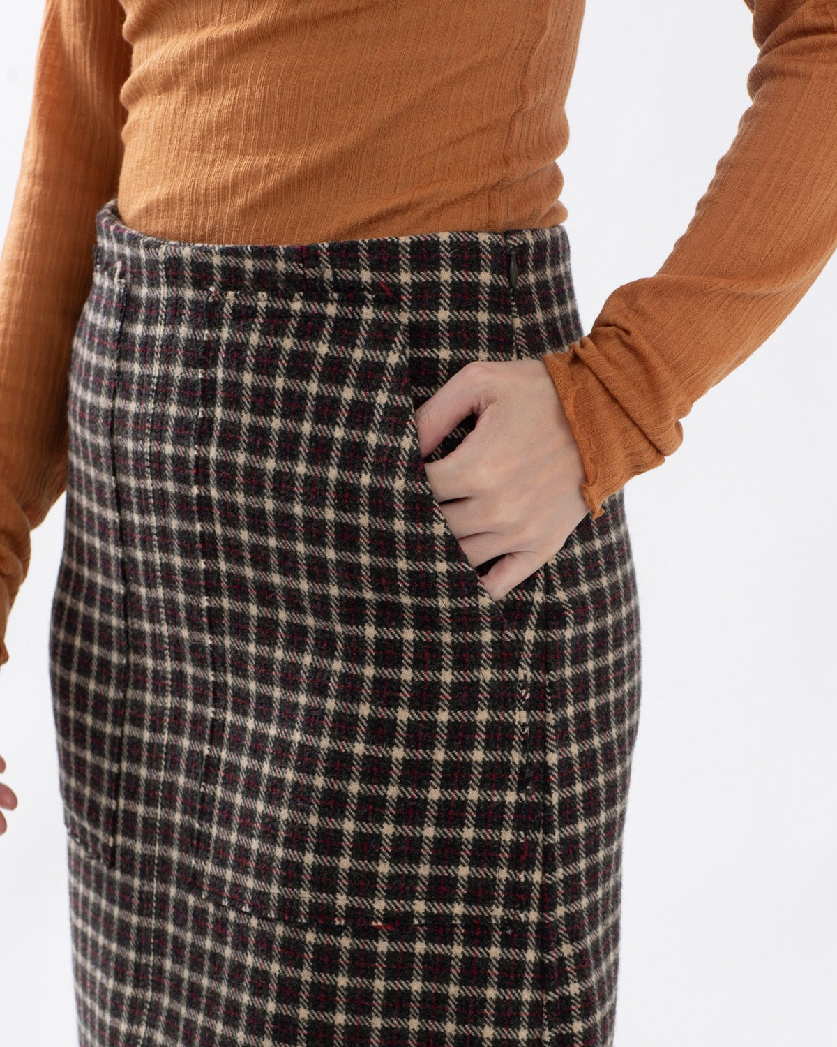 TARTAN PLAID FRINGE SK