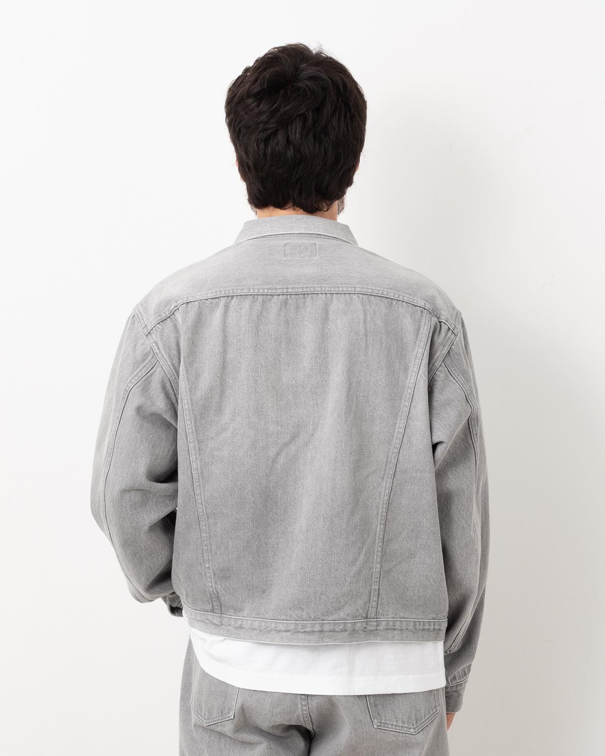 UNLIKELY TIME TRAVEL TRUCKER JACKET GRAY DENIM