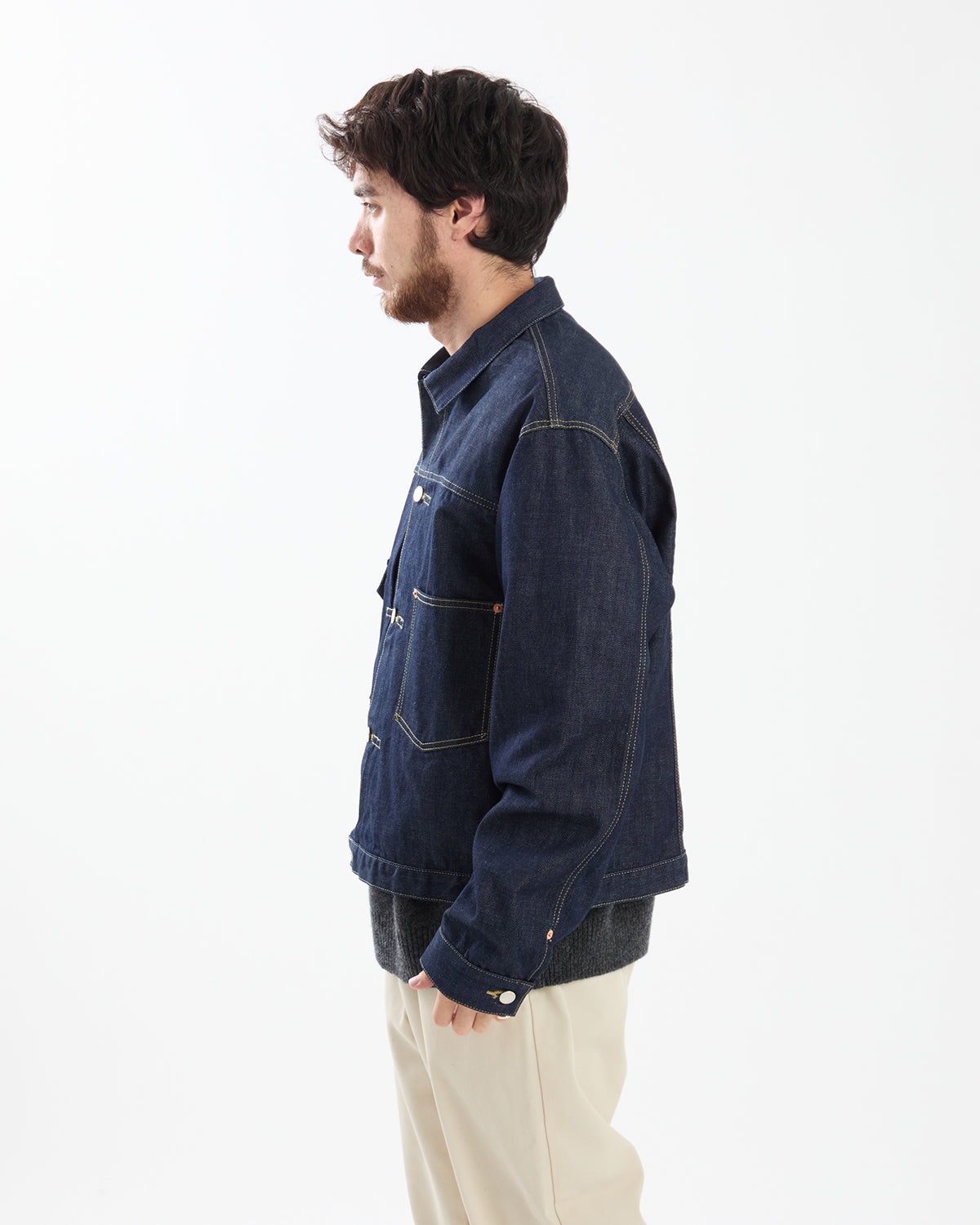 UNLIKELY TIME TRAVEL TRUCKER JACKET AGED DENIM