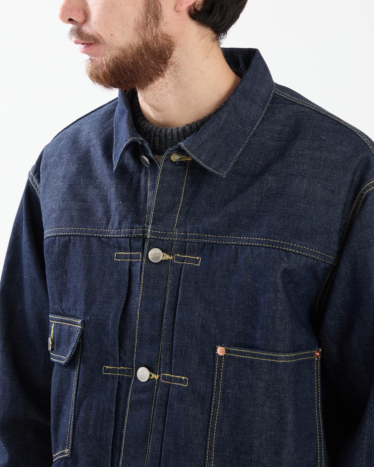 UNLIKELY TIME TRAVEL TRUCKER JACKET AGED DENIM