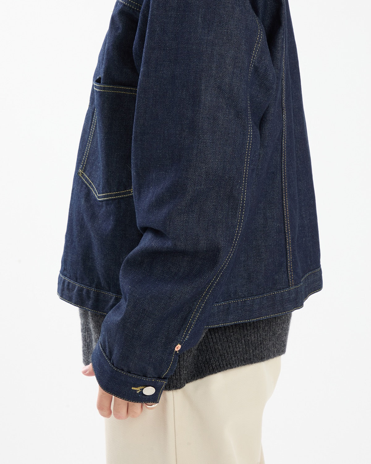 UNLIKELY TIME TRAVEL TRUCKER JACKET AGED DENIM
