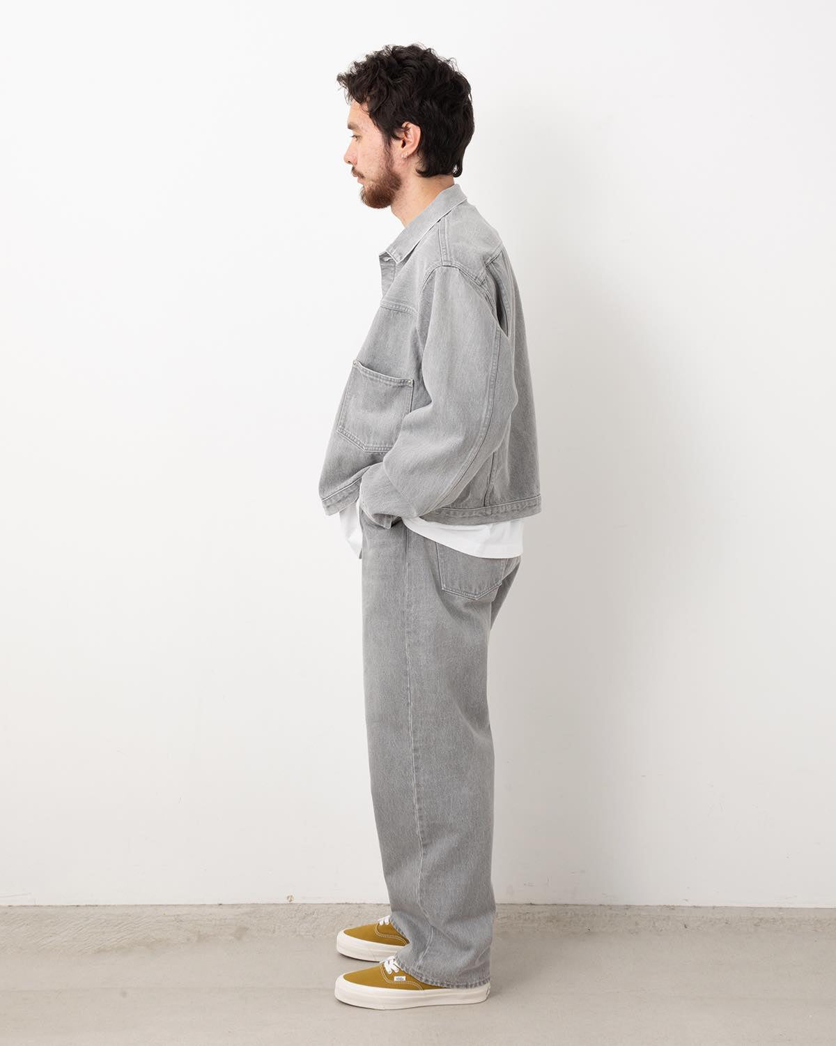 UNLIKELY TIME TRAVEL JEAN WIDE GRAY DENIM