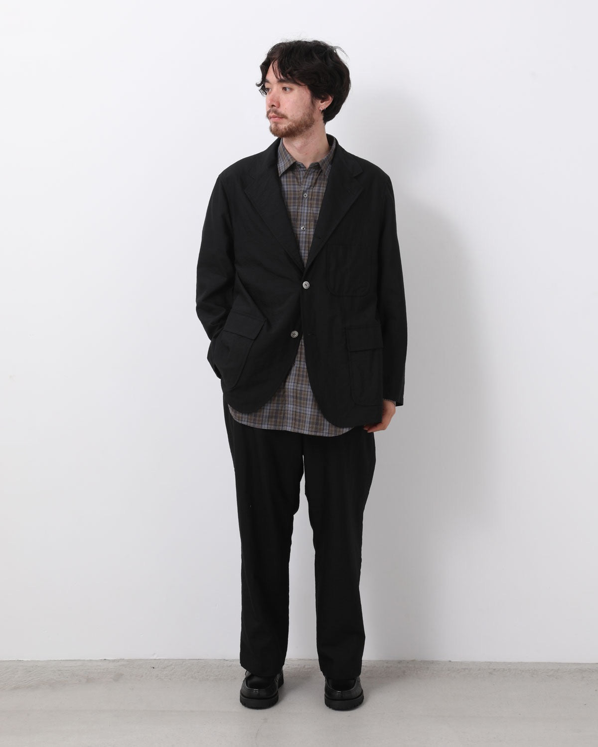 UNLIKELY PLANE FRONT TROUSERS WOOL/NYLON