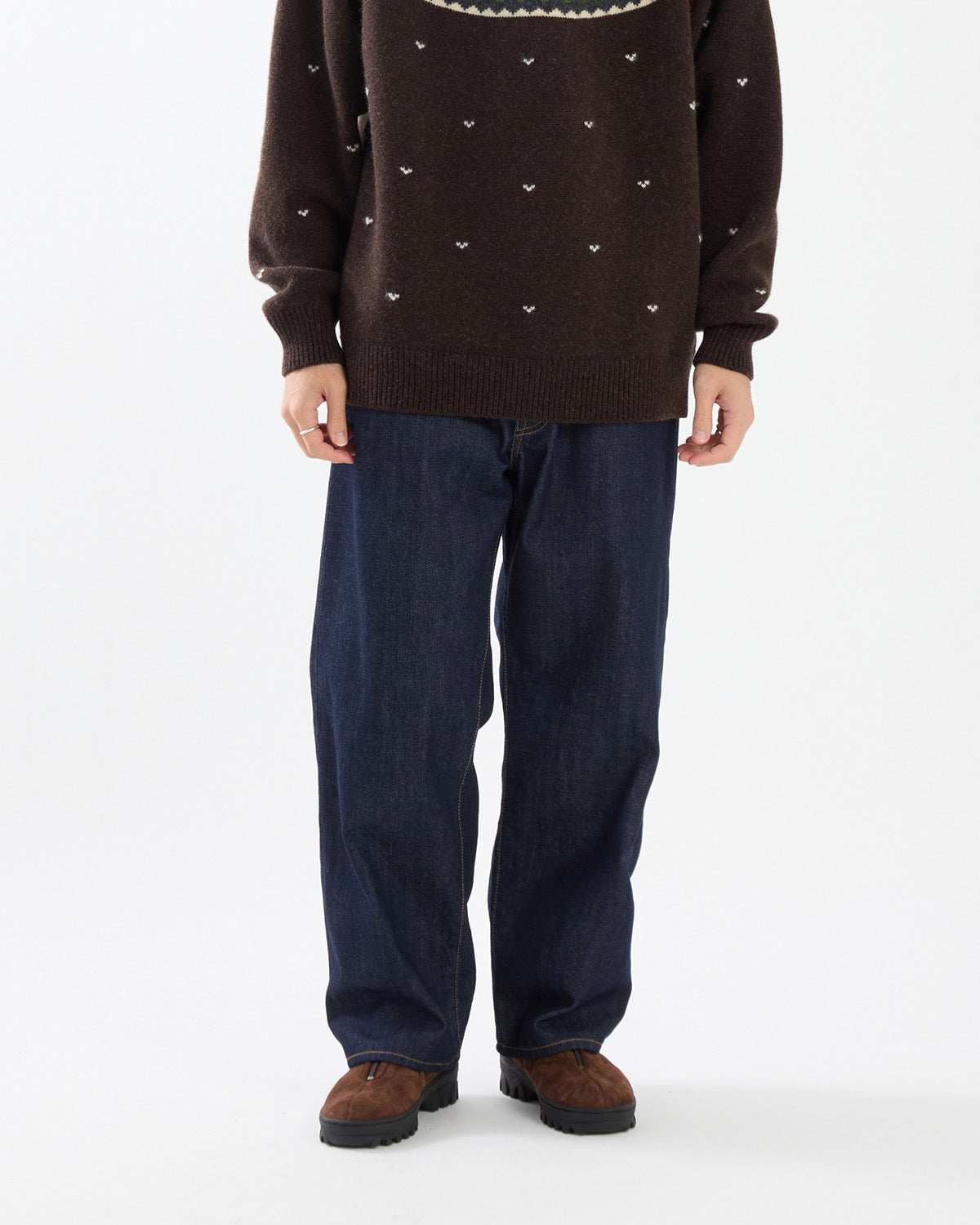 UNLIKELY TIME TRAVEL JEAN WIDE ONEA AGED DENIM