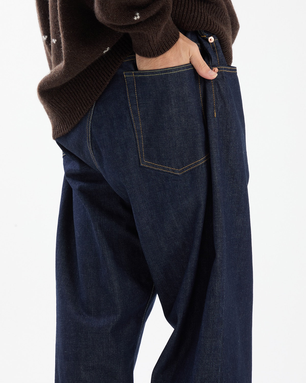 UNLIKELY TIME TRAVEL JEAN WIDE ONEA AGED DENIM