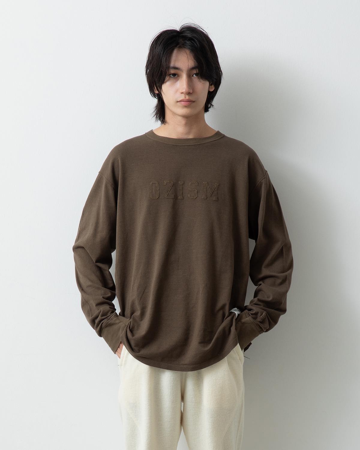 MONK L/S TEE COTTON PAPER JERSEY OVERDYED